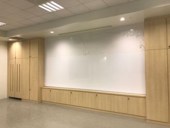 4.2m W x 1.45m H Seamless magnetic dry erase whiteboards