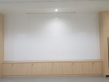 5.3m W x 1.45m H Seamless magnetic dry erase whiteboards