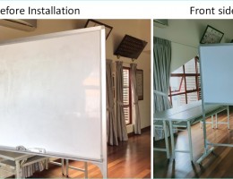 Installation of Magnetic Mobile Whiteboard (Front side)