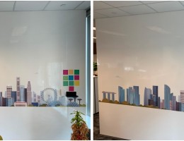 Printed Magnetic Whiteboard At Local Bank