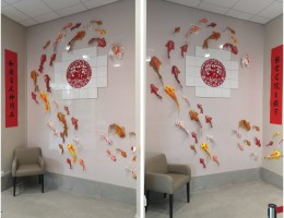 VM Magnetic Writeable Wallpaper with magnetic tiles at Eldercare