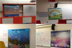 Conversion of Notice Board into Magnetic Whiteboard with print at Primary School