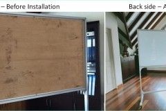 Installation of Magnetic Mobile Whiteboard (Back side)