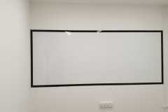 Magnetic whiteboard with frame