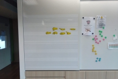 Magnetic whiteboard with music scoreline. <br />Total 10 boards