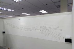 Printed Magnetic Whiteboard At Office