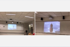 Short throw projection on Magnetic Whiteboard at Junior College