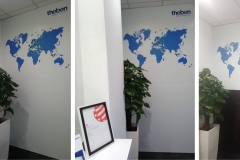 Visual Magnetics world map mural