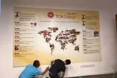 Customised Magnetic Wall Display<br /> at TCA College