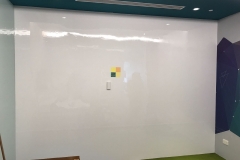 See our customized wall to wall magnetic whiteboard installed at Daimler